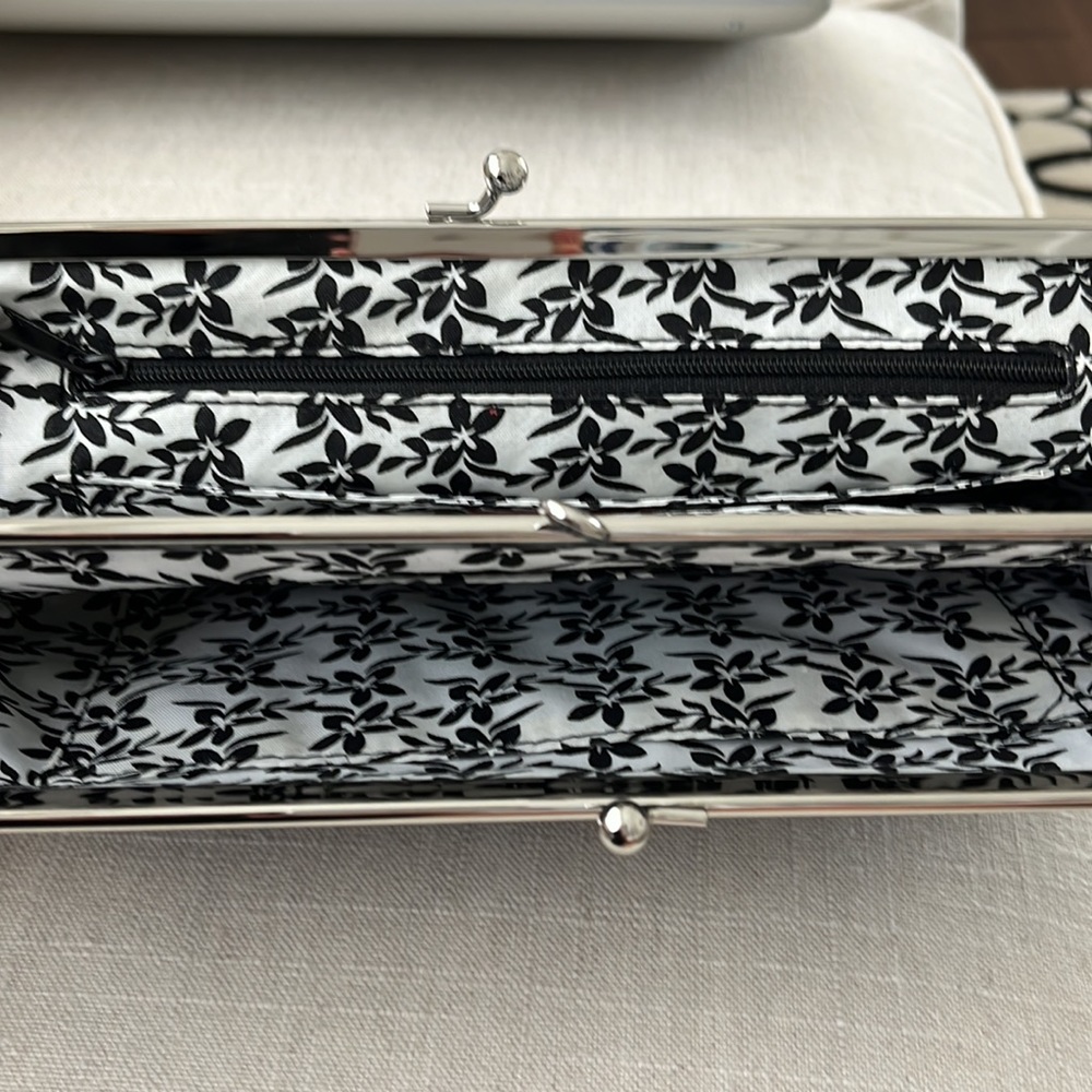 Hobo Mavis Metallic Silver Frame Clutch Wallet - Women Bags - Picture 9 of 11